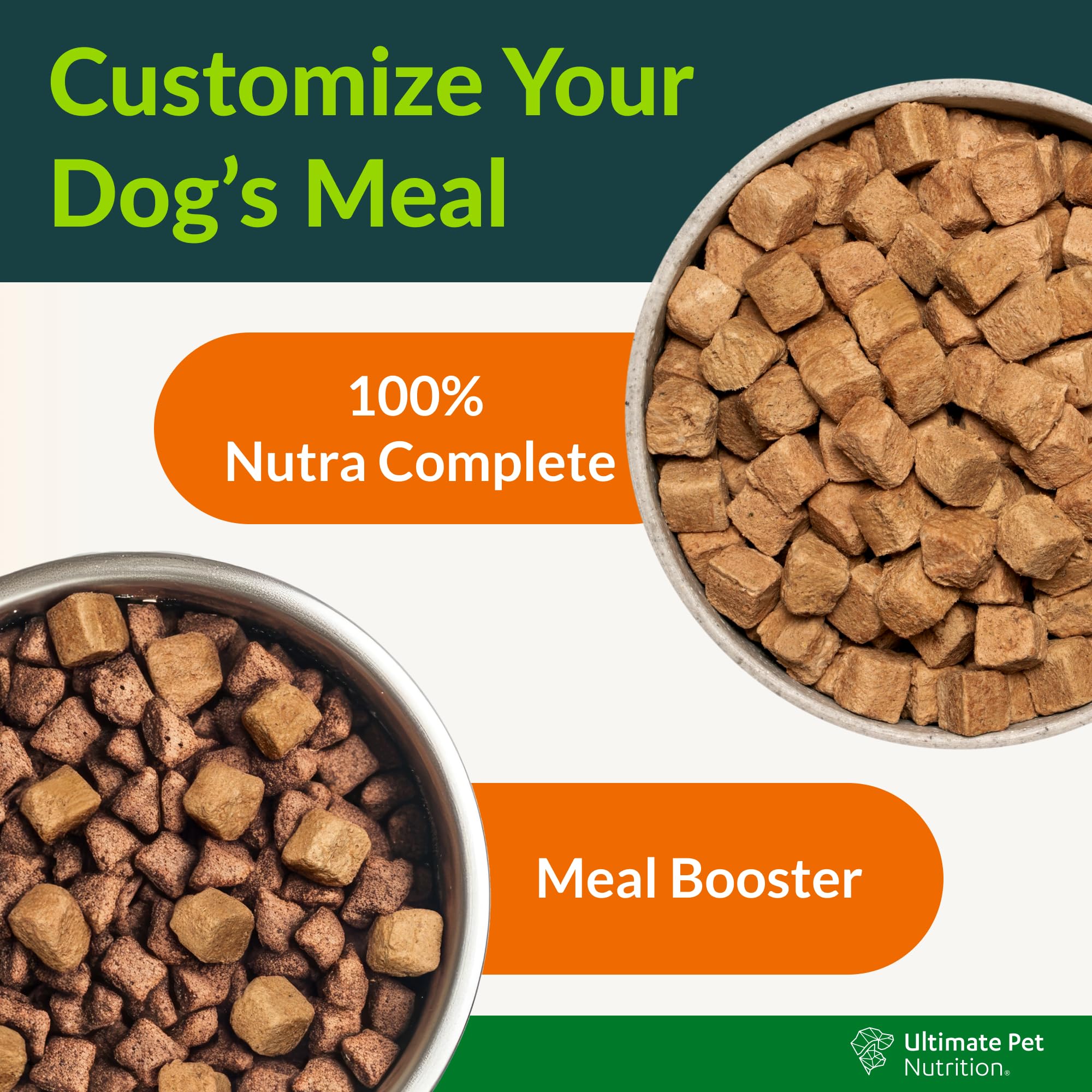 ULTIMATE PET NUTRITION Nutra Complete Infusions: detalle de pato liofilizado crudo