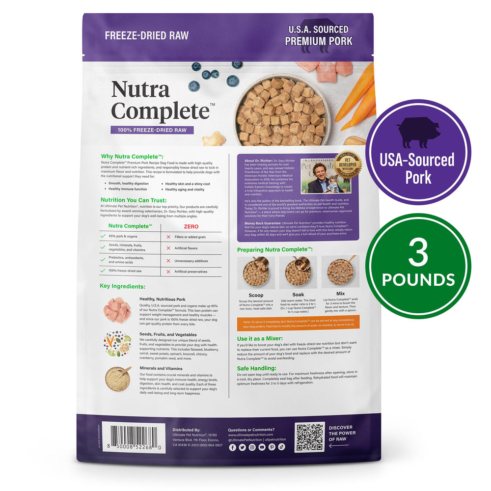 Nutra Complete formulado por veterinarios para equilibrio nutricional
