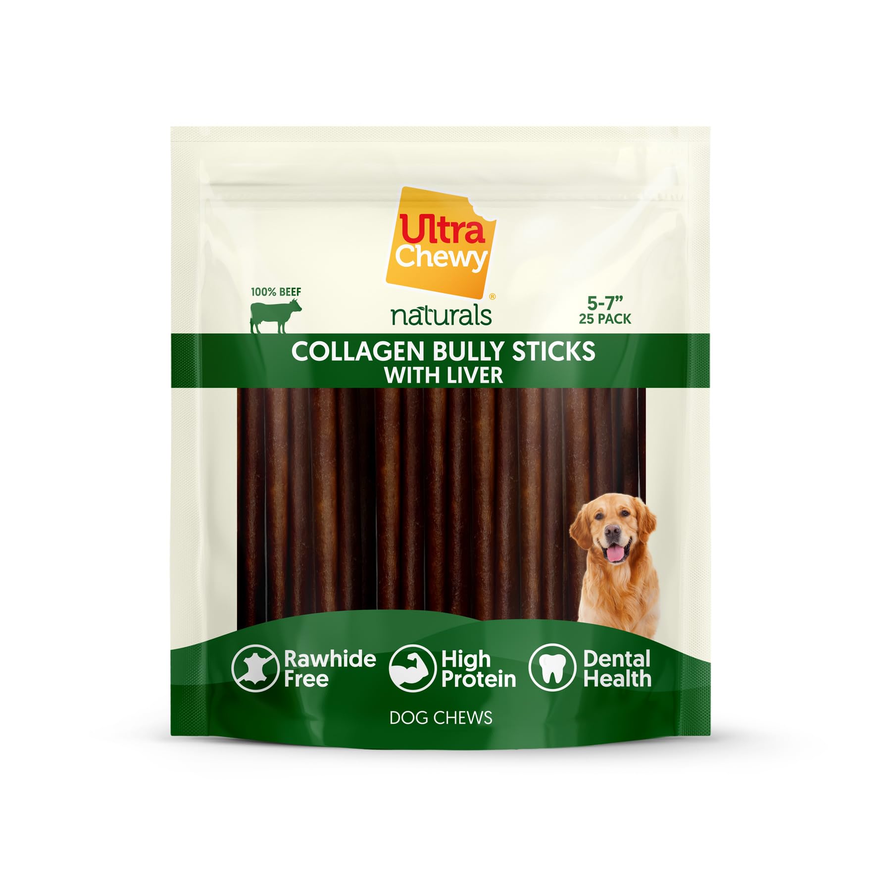 Ultra Chewy alternativa natural sin olor a rawhide y bully para perros.