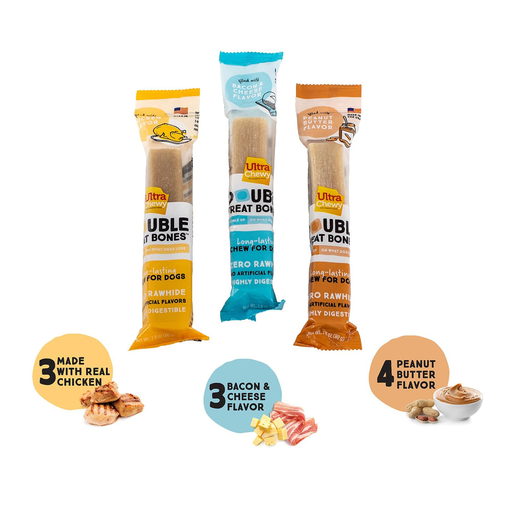Ultra Chewy, hueso doble de pollo, premio sabroso para entrenamientos positivos