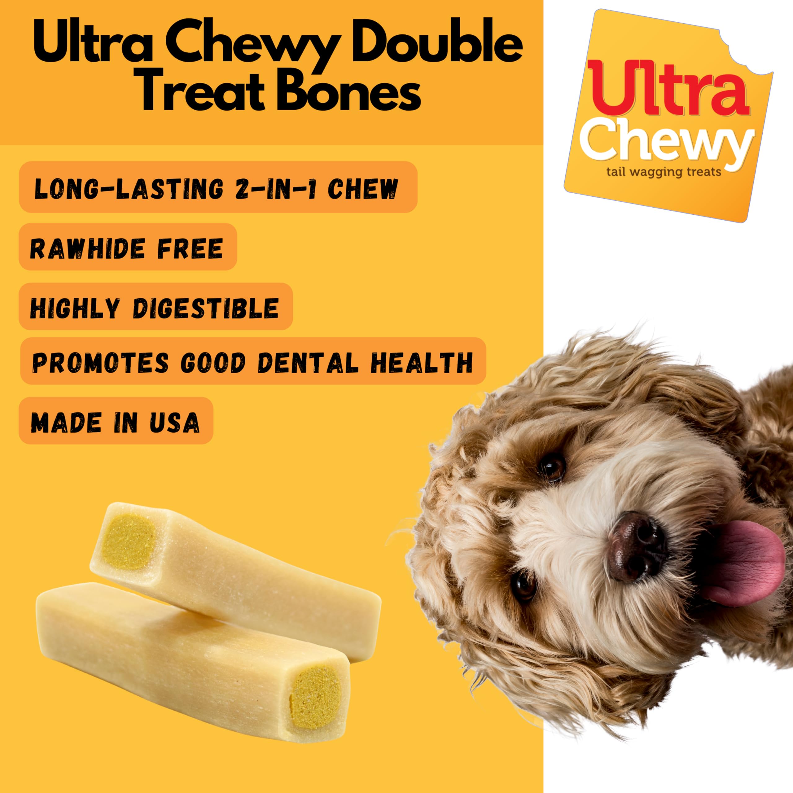Ultra Chewy ofrece sabores variados para mantener el interés en la masticación.