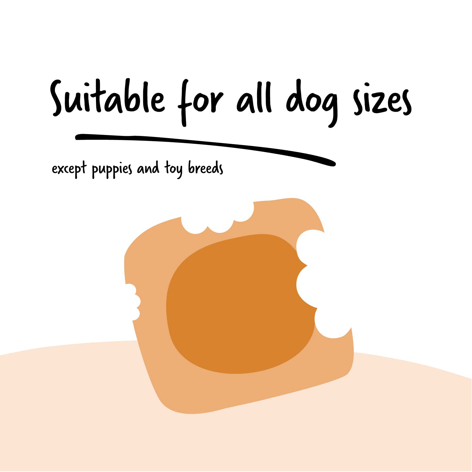 Ultra Chewy fabricado en Estados Unidos, base segura para perros de gran y pequeña talla.