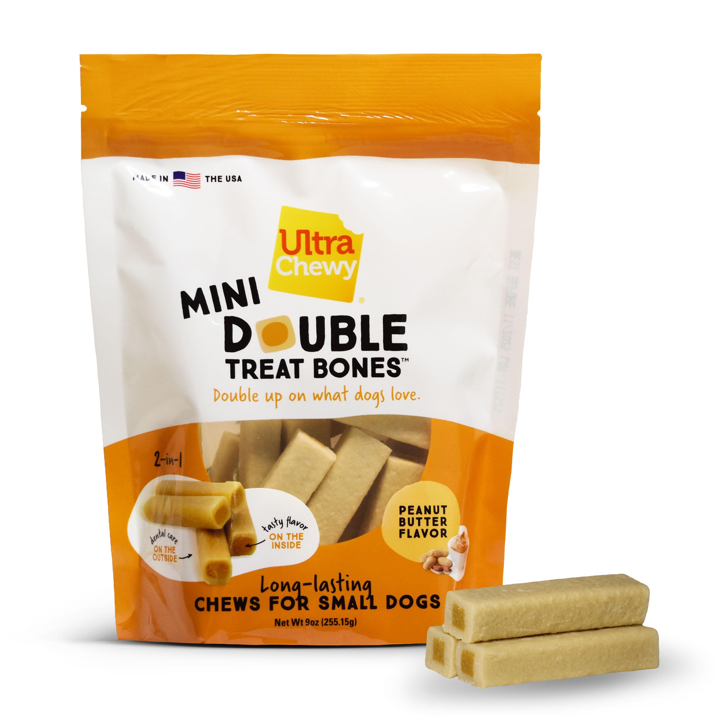 Ultra Chewy Mini Doble Hueso Hecho en USA: fabricación de calidad para mascotas