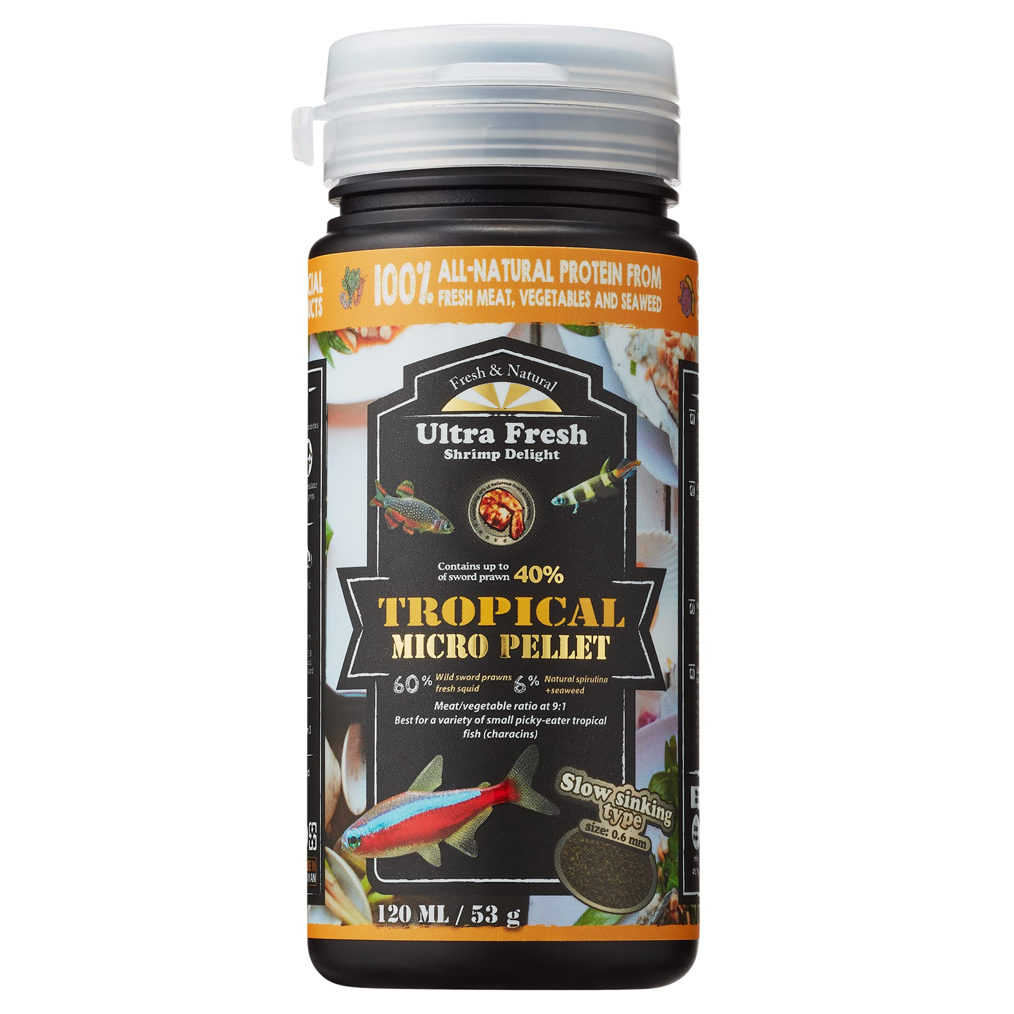 Ultra Fresh alimento para peces tropicales con pellets micro de 0,6 mm para consumo cómodo