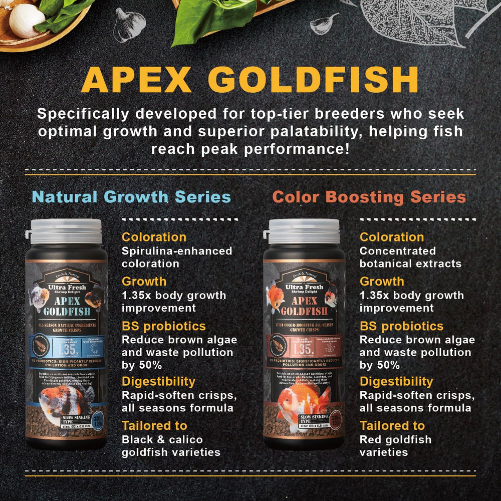 Ultra Fresh Apex nutrición adicional con gusanos de sangre para color intenso.