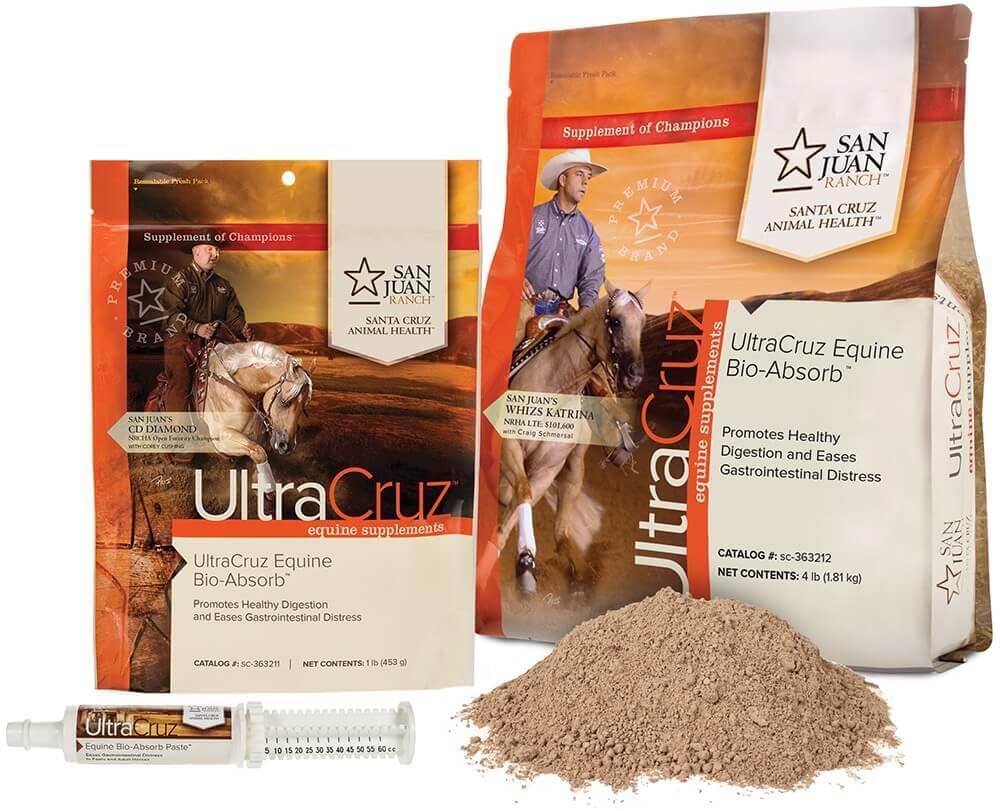 UltraCruz Equine Bio-Absorb pasta en envase de 60 ml para dosis simples.