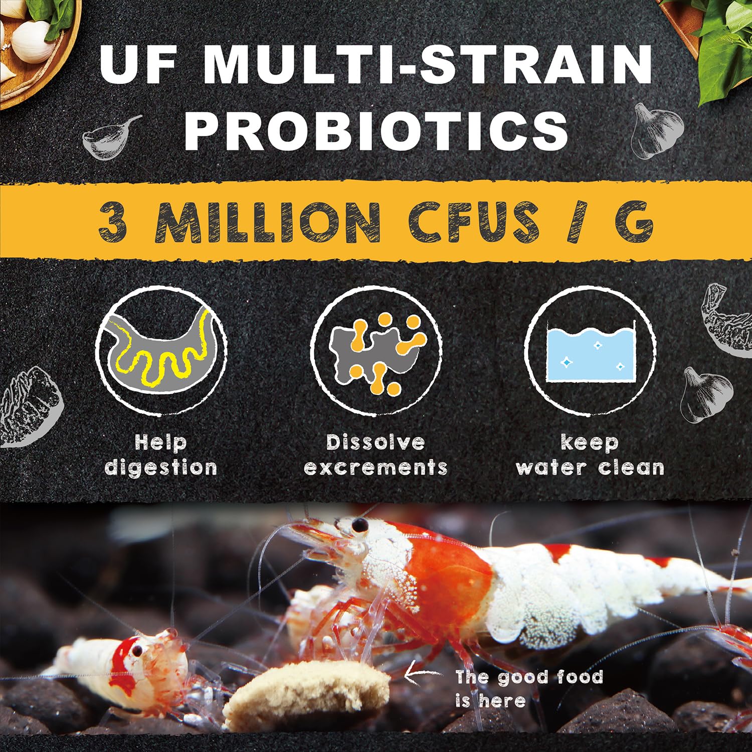 Ultra Fresh Alimento para langostinos, base diaria para Crystal y Caridina.