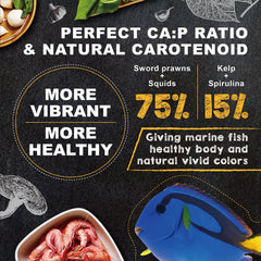 Ultra Fresh: granulado de 1-5 mm, fácil de comer para peces pequeños.