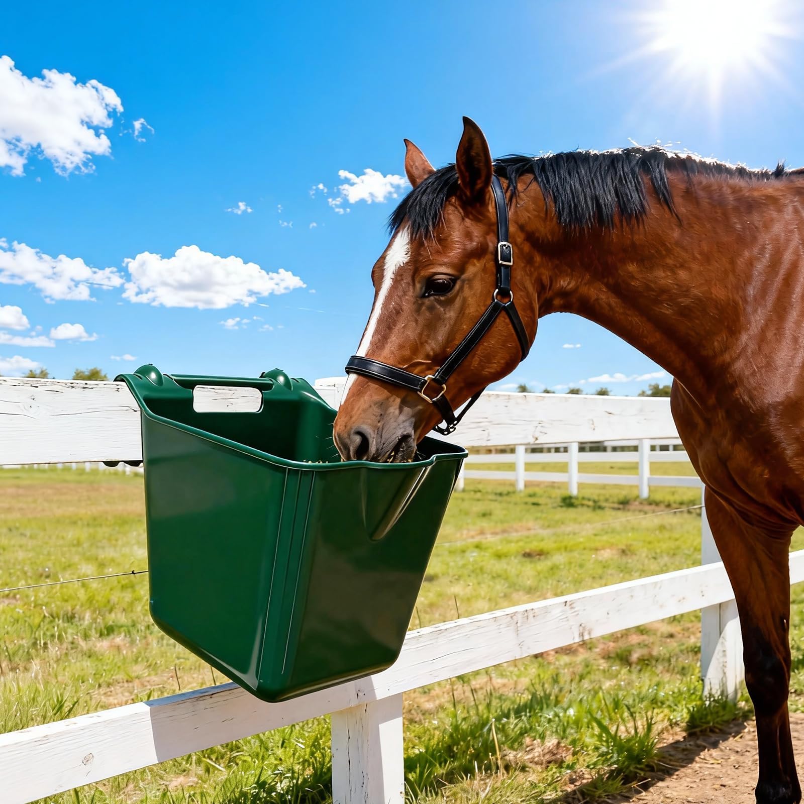 Umisu conjunto de cuatro alimentadores para ganado y otros animales
