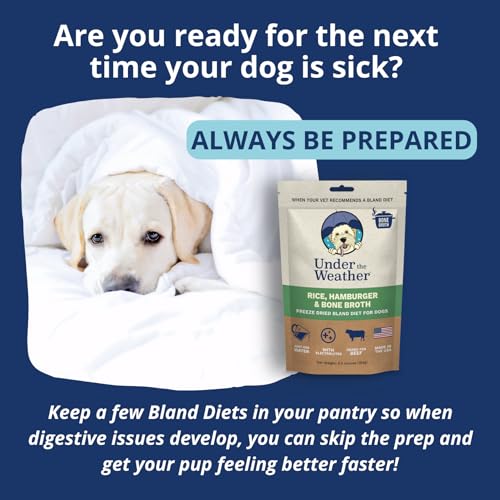 Under the Weather Bland Diet, ingredientes clave como arroz blanco y pollo de grado humano, apoyo digestivo