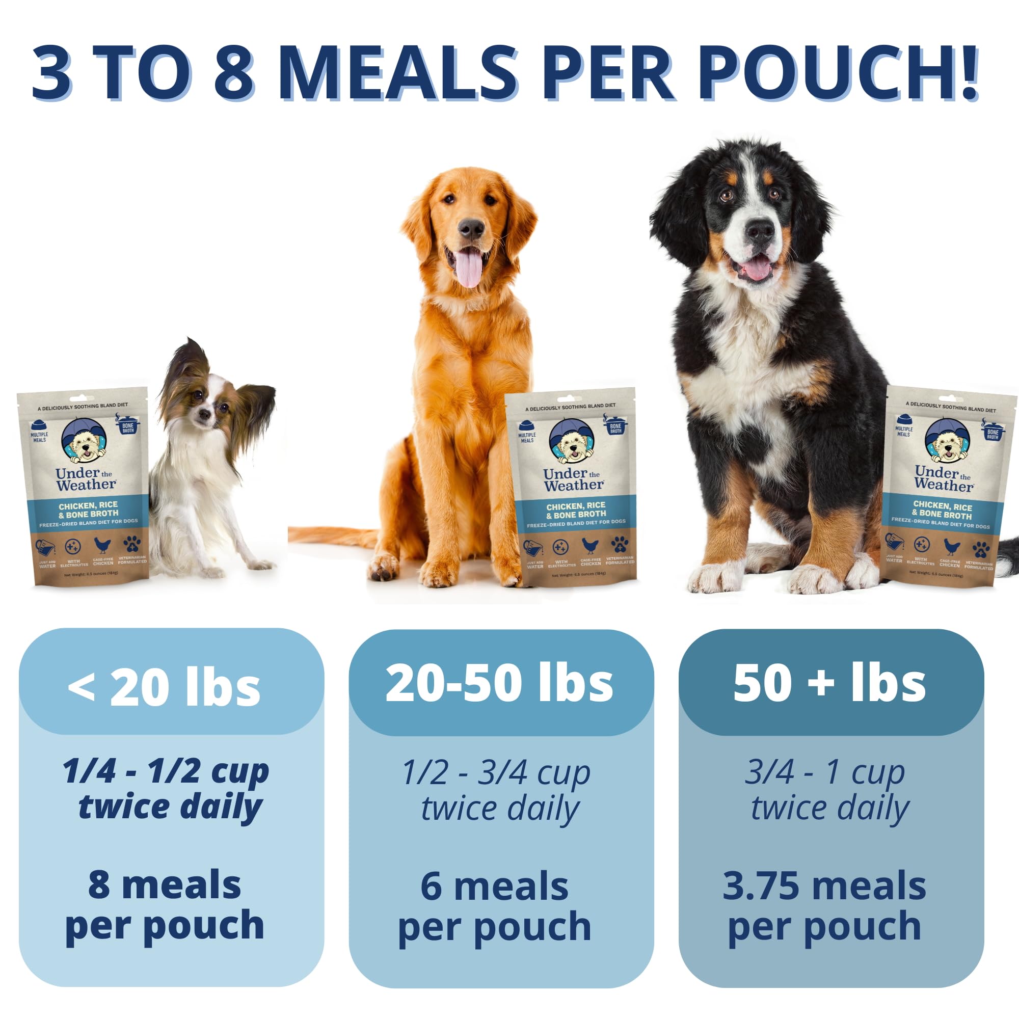 Under the Weather Bland Diet para perros, caldo de hueso incluido para digestión suave.