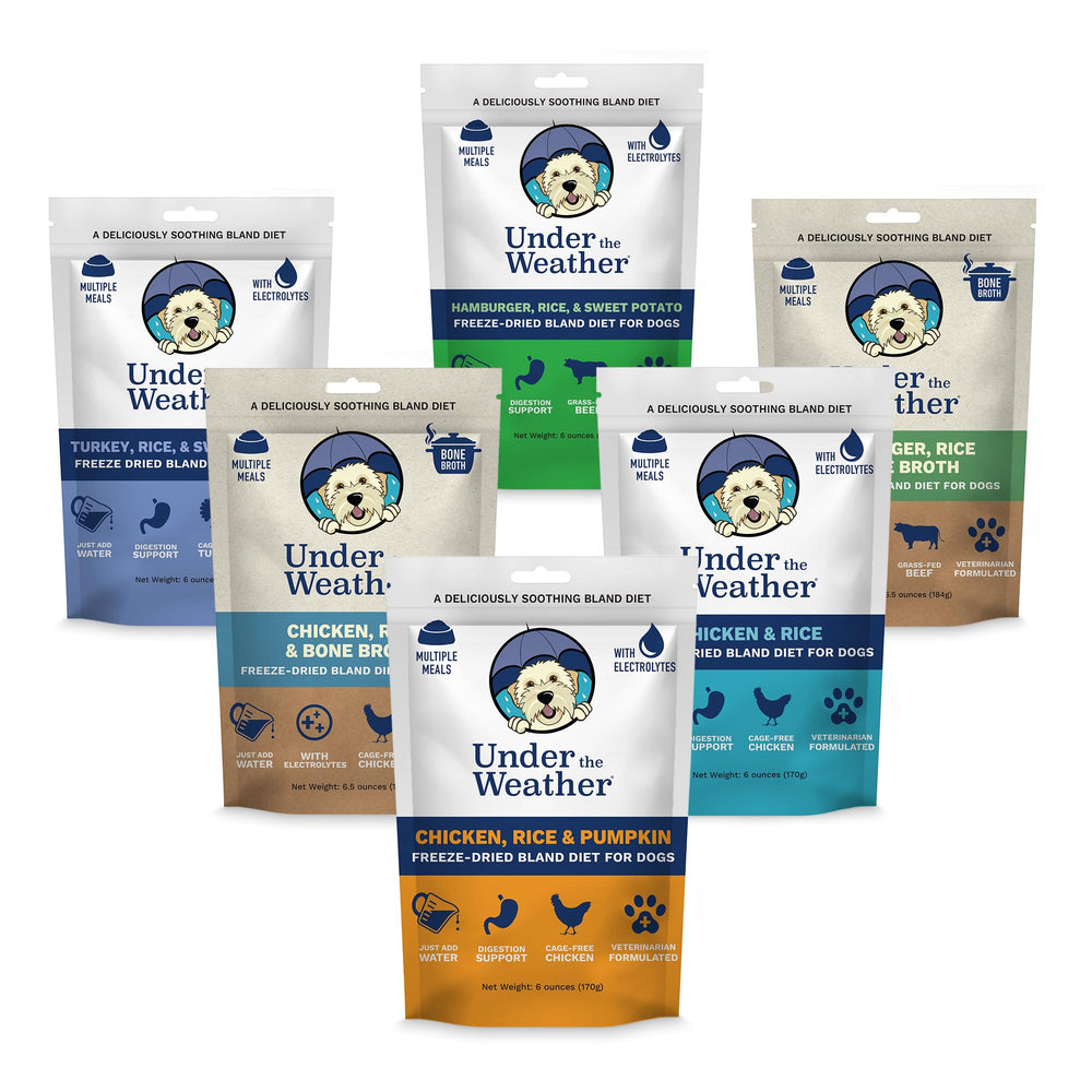 Under the Weather Diet Blanda para perros: empaque frontal para almacenamiento rápido