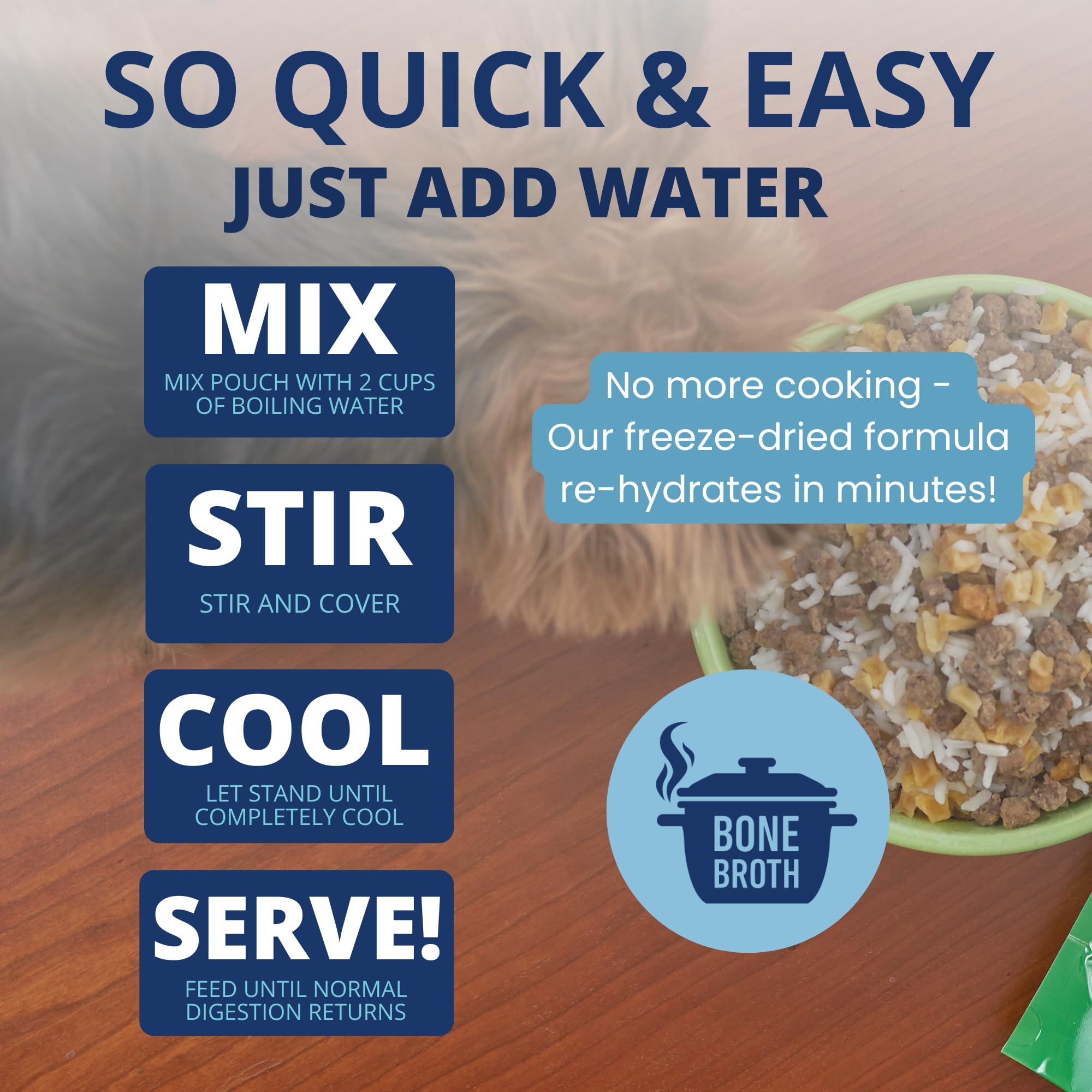Under the Weather dieta blanda, ingredientes de grado humano para perros