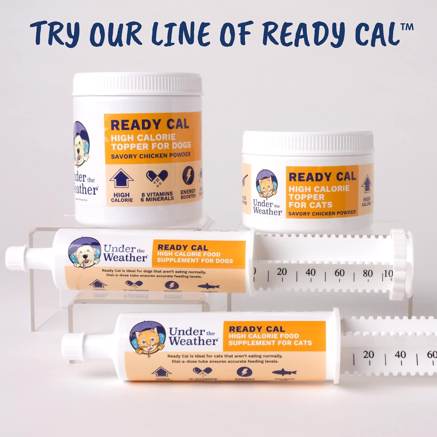 Under the Weather Ready Cal, dosis diaria de 1-2 medidas para peso.