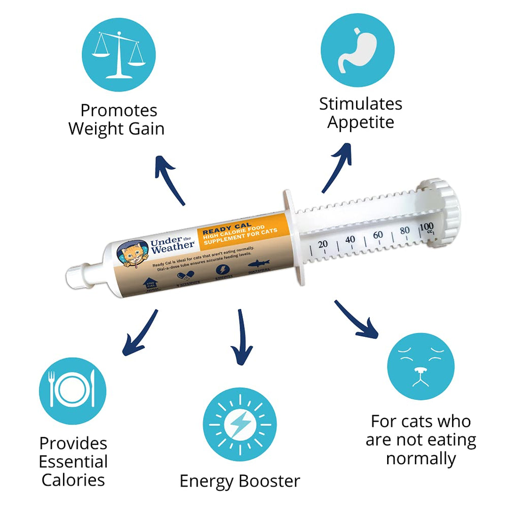 Under The Weather Ready Cal para Gatos, contiene vitaminas, minerales y omega para apoyo diario.