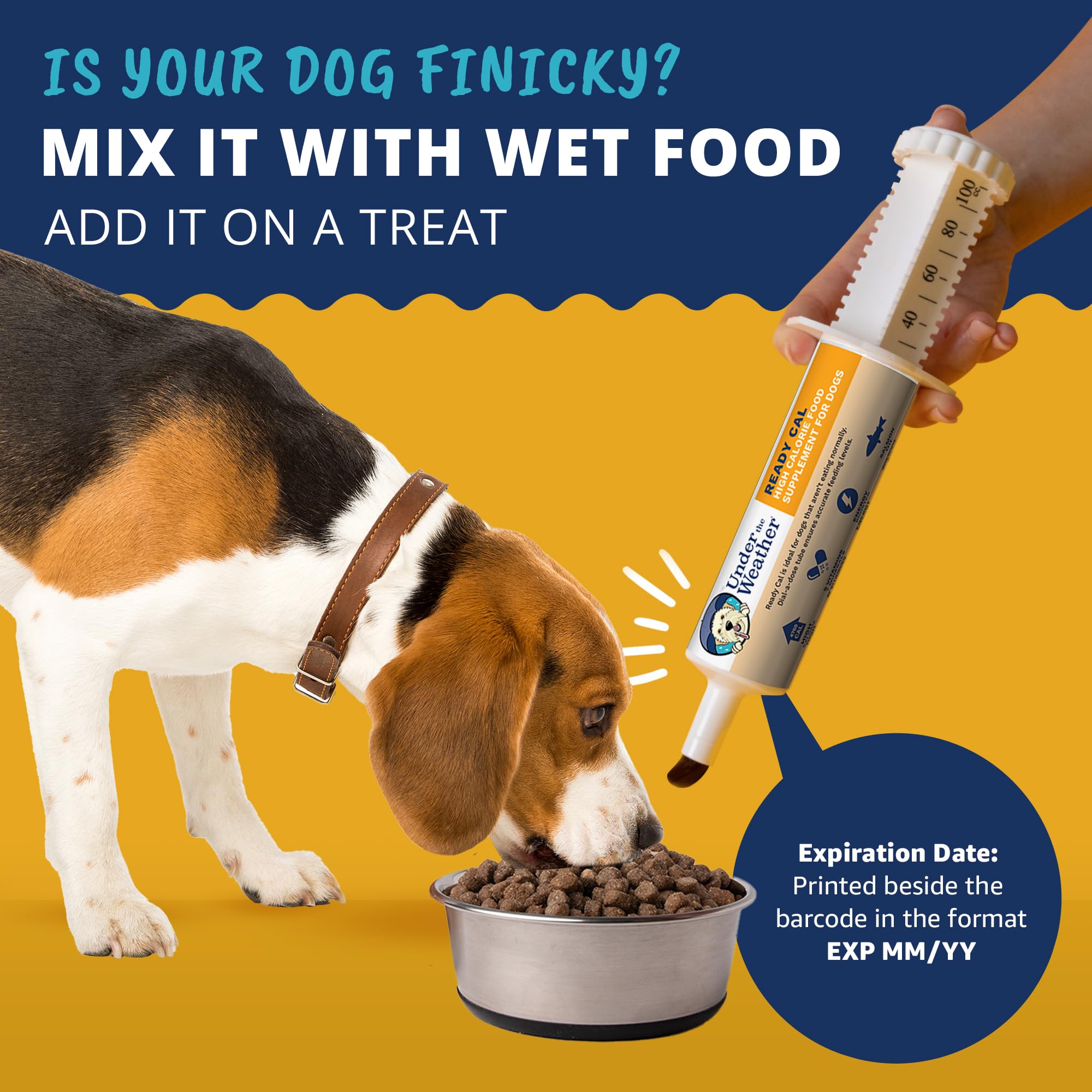 Under the Weather Ready Cal para perros, ayuda a mantener al perro activo entre comidas.