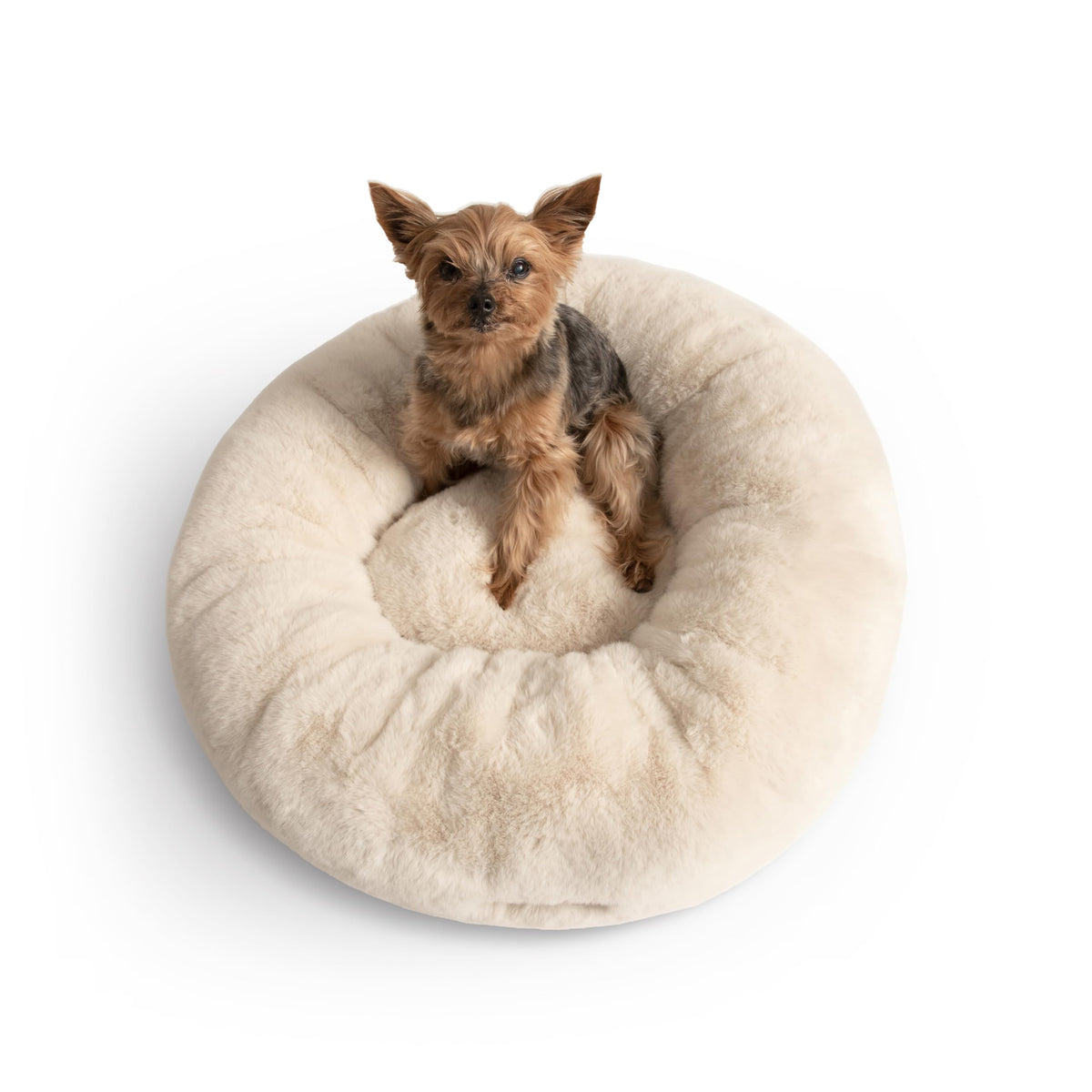 UnHide Floof cama para mascotas vista frontal, suave y acogedora