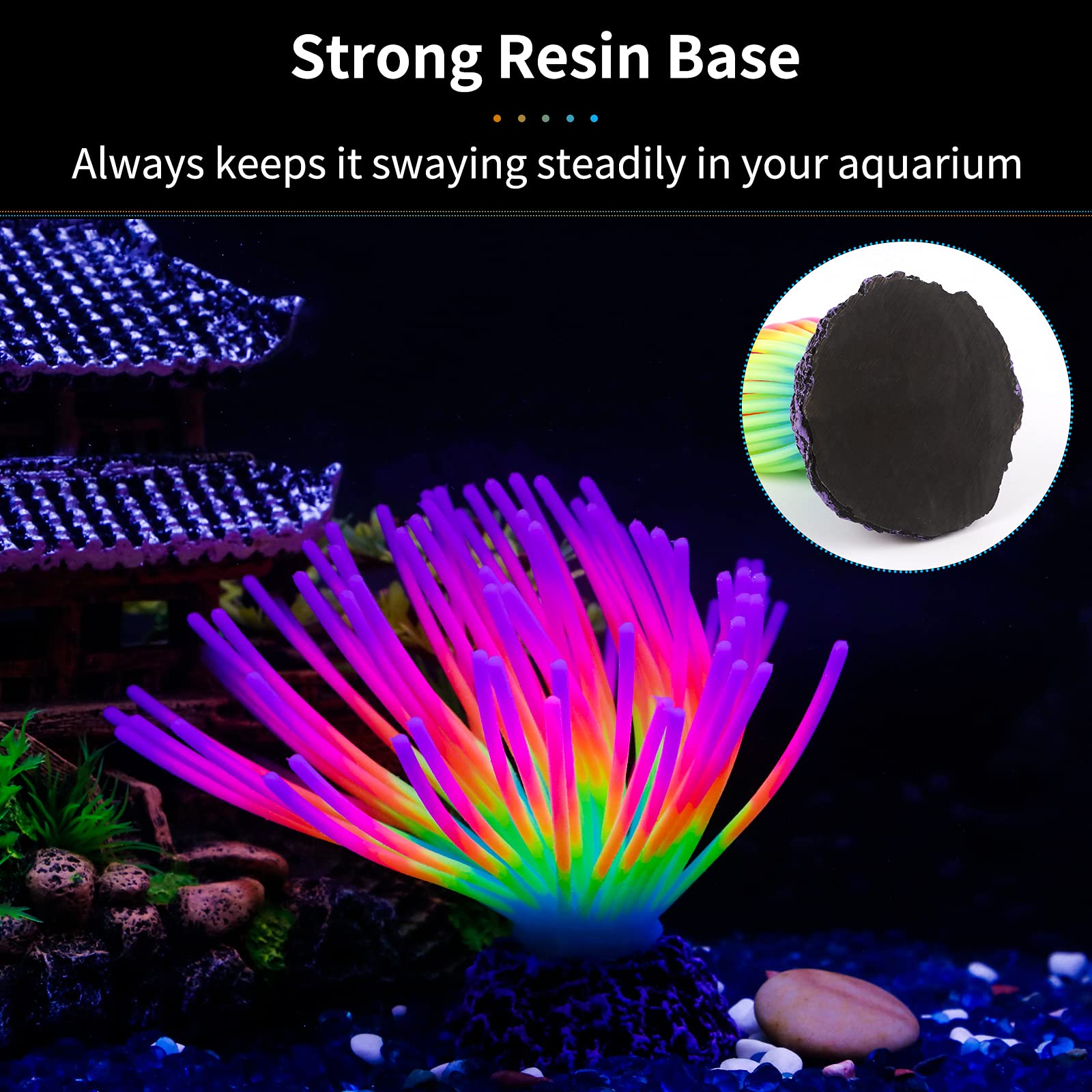 Uniclife brillo actinico: brilla bajo luces específicas para un acuario más vivo.