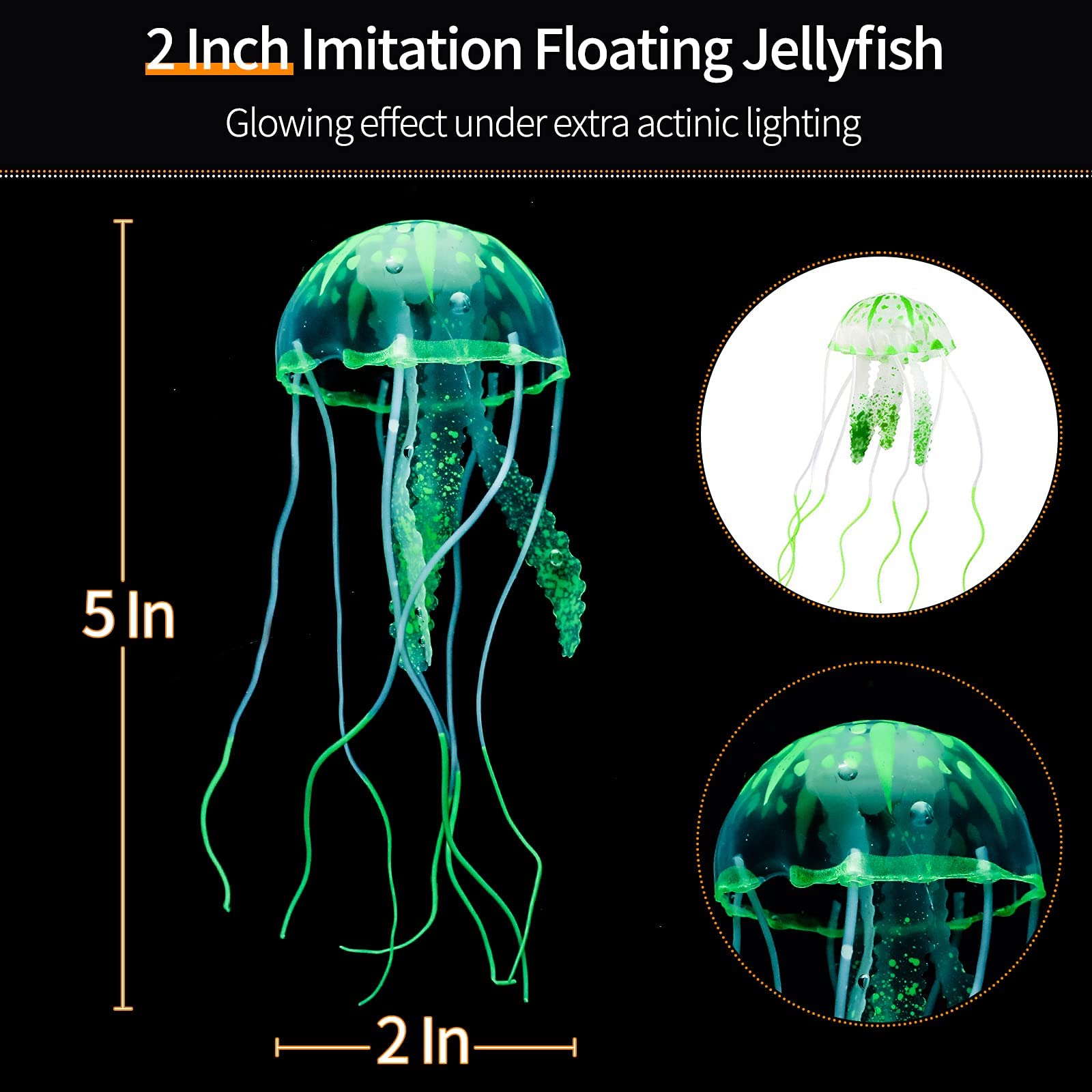 Uniclife medusas mini flotantes añaden movimiento suave al acuario.
