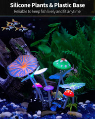 Uniclife ornamento planta coral acuario, hoja loto, añade color y movimiento suave.