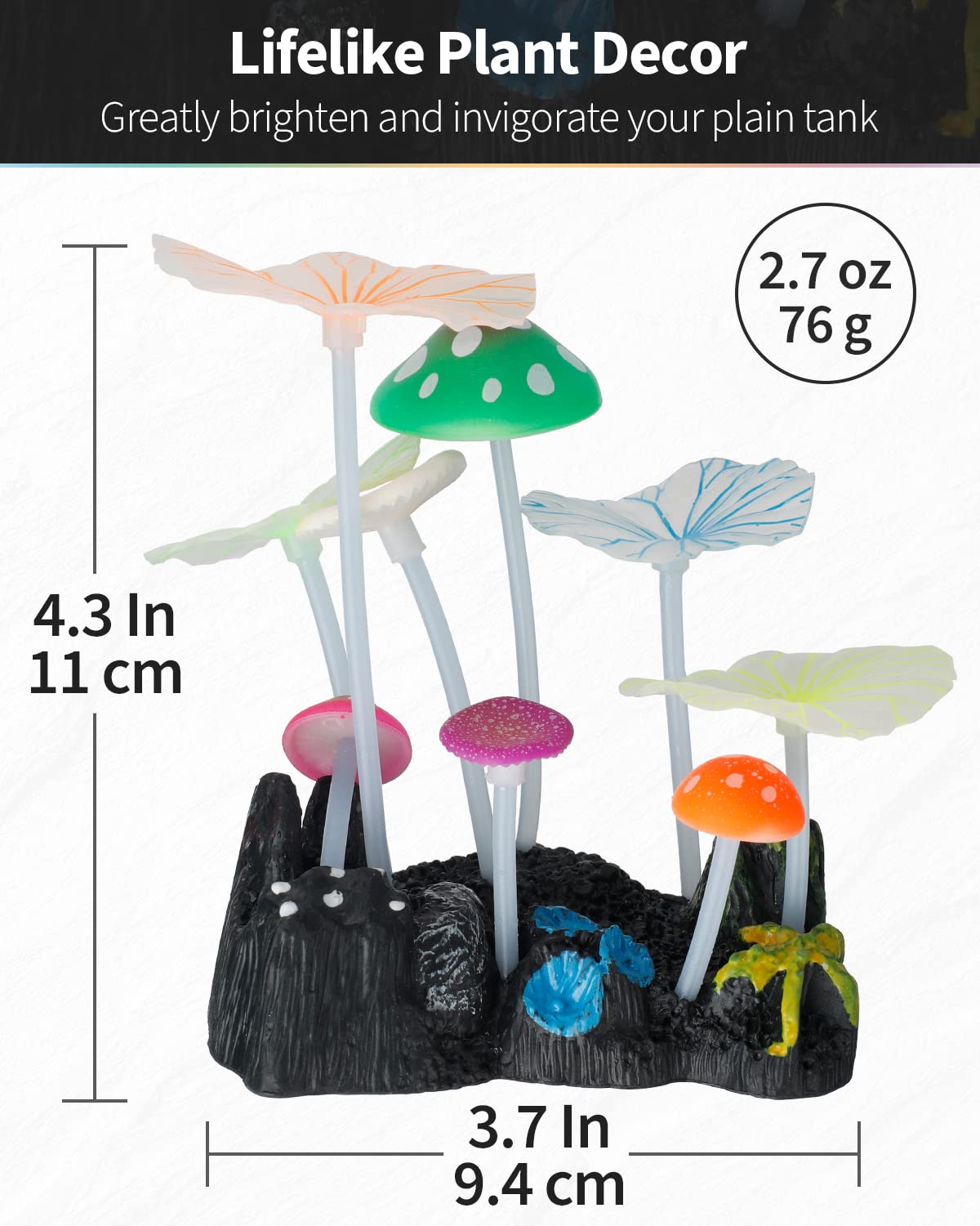 Uniclife ornamento planta coral acuario rama silicona, duradero y seguro para peces.