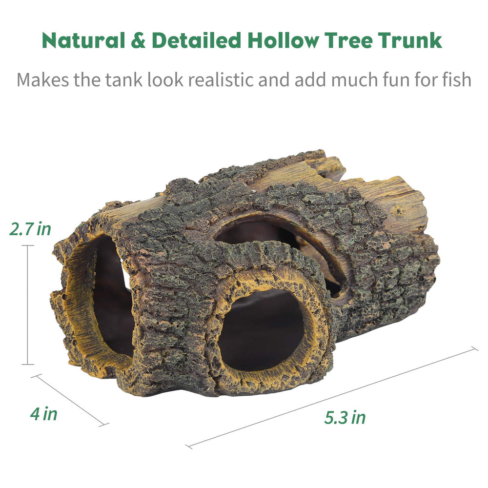Uniclife decoracion acuario tronco arbol resina, uso versátil para terrarios.