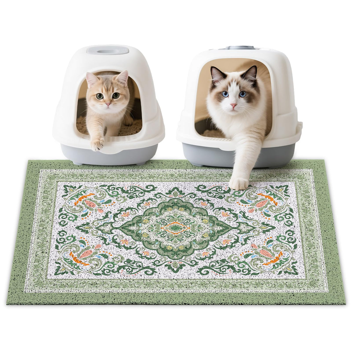 Alfombra Unicorn Catcher para arena de gato, captura arena caida y facilita la limpieza.