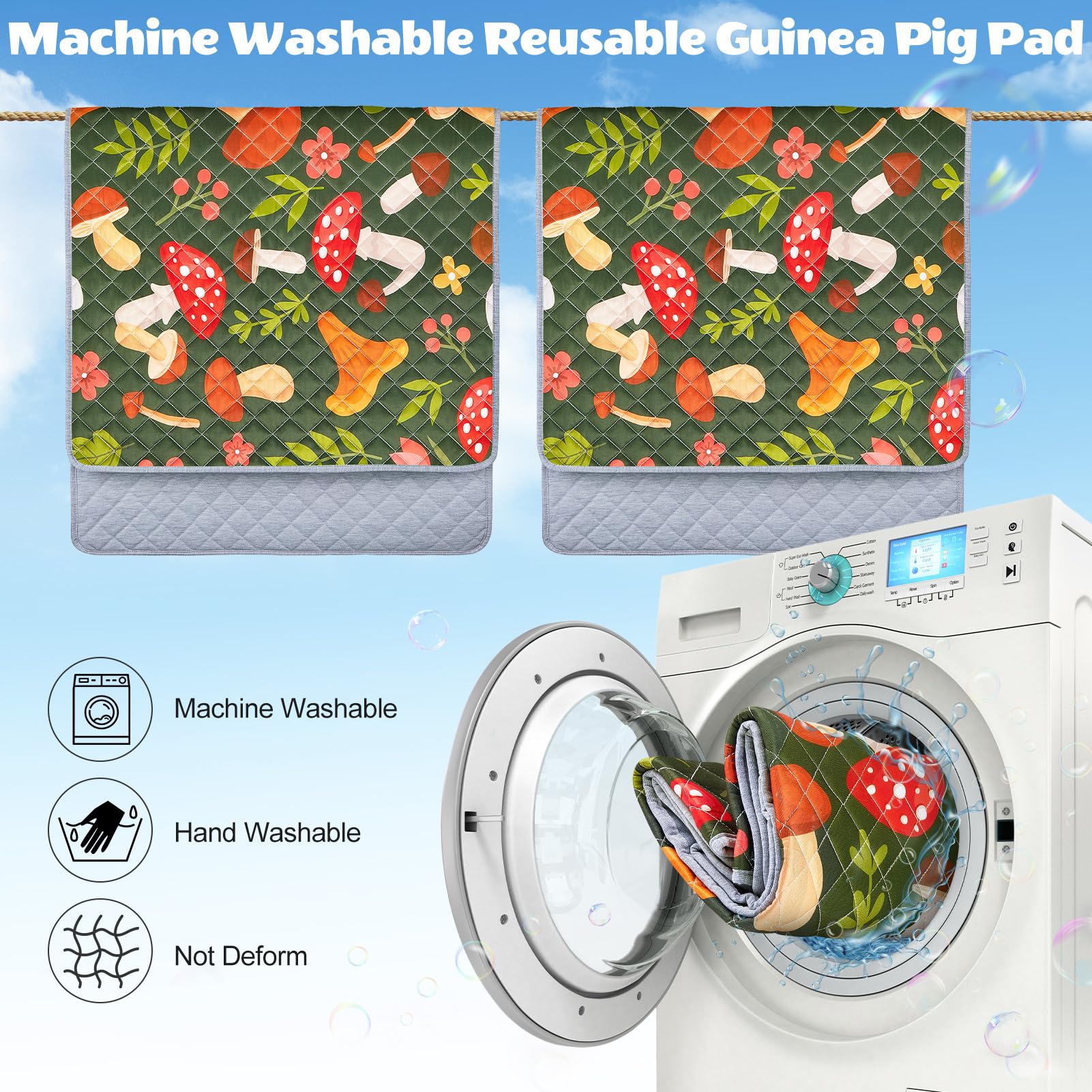 Unicorn Catcher: cama lavable para conejillos de indias, resistente al lavado.