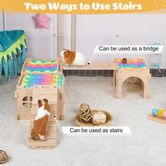 Casa de pino Unicorn Catcher con puertas para explorar con seguridad.