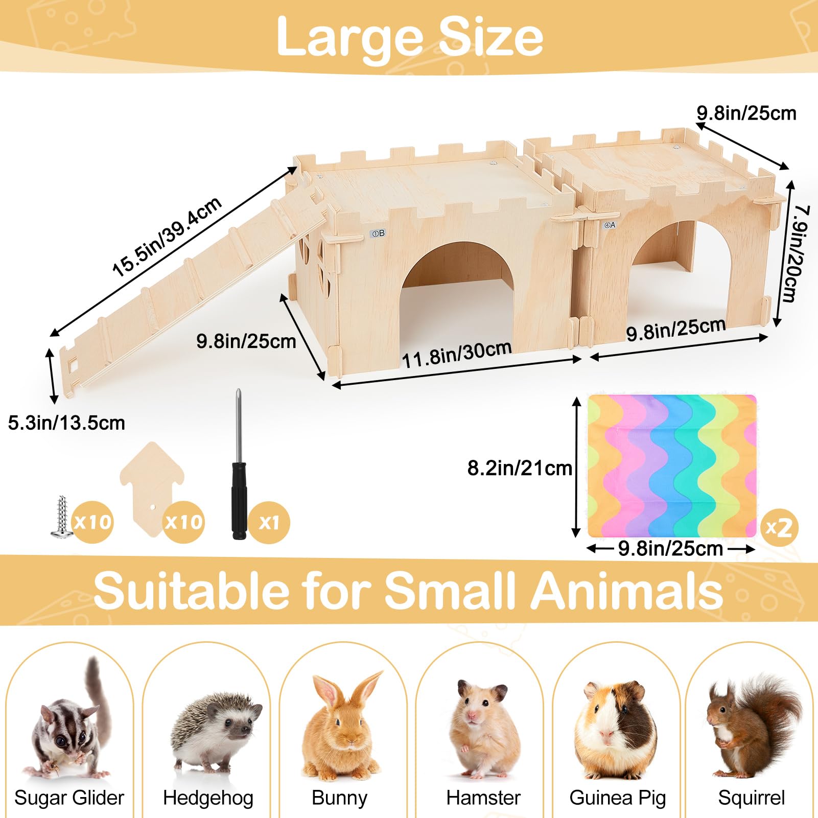 Unicorn Catcher cobaya con ventanas para luz natural y vigilancia
