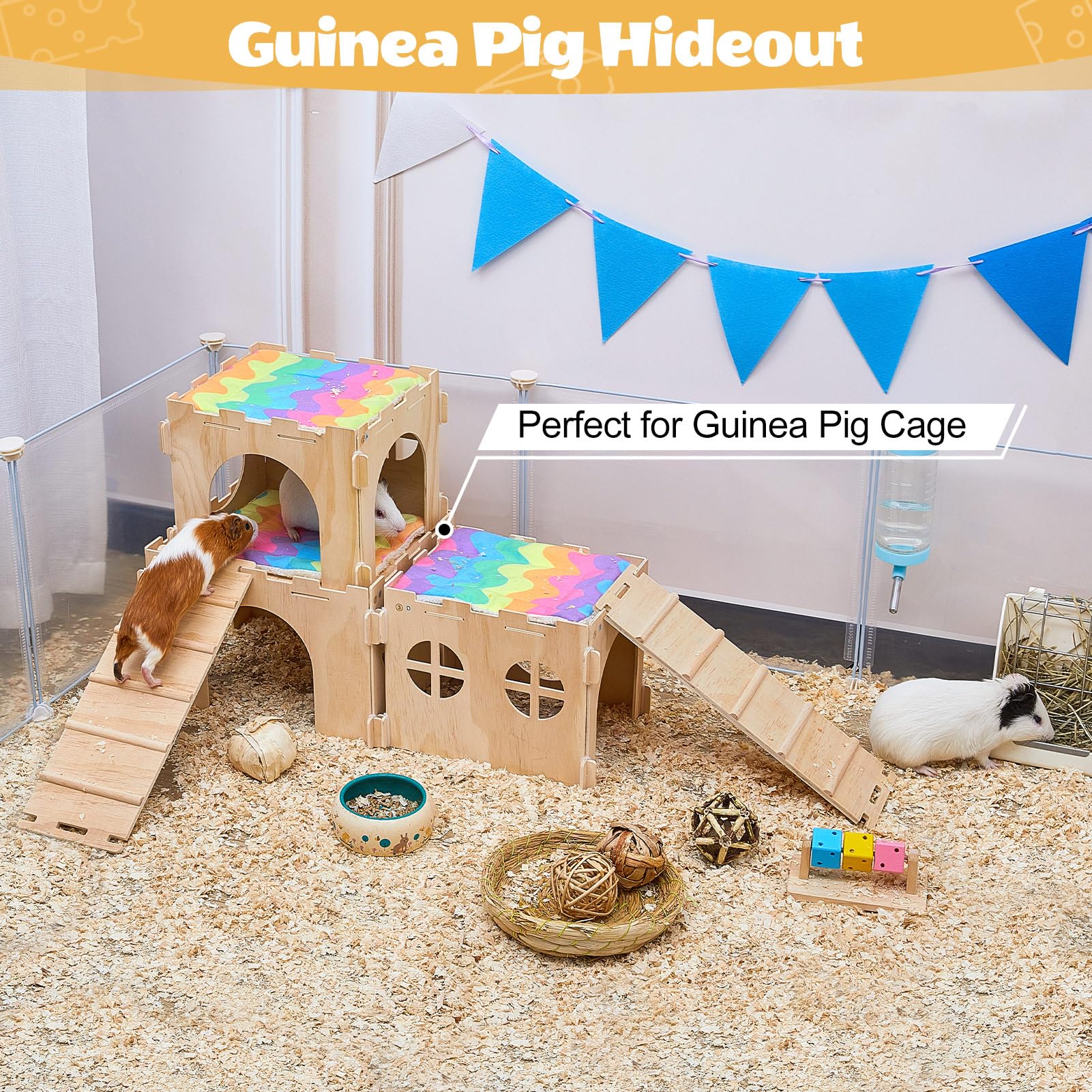 Mantas absorbentes Unicorn Catcher para mantener limpio el hábitat de la cobaya.