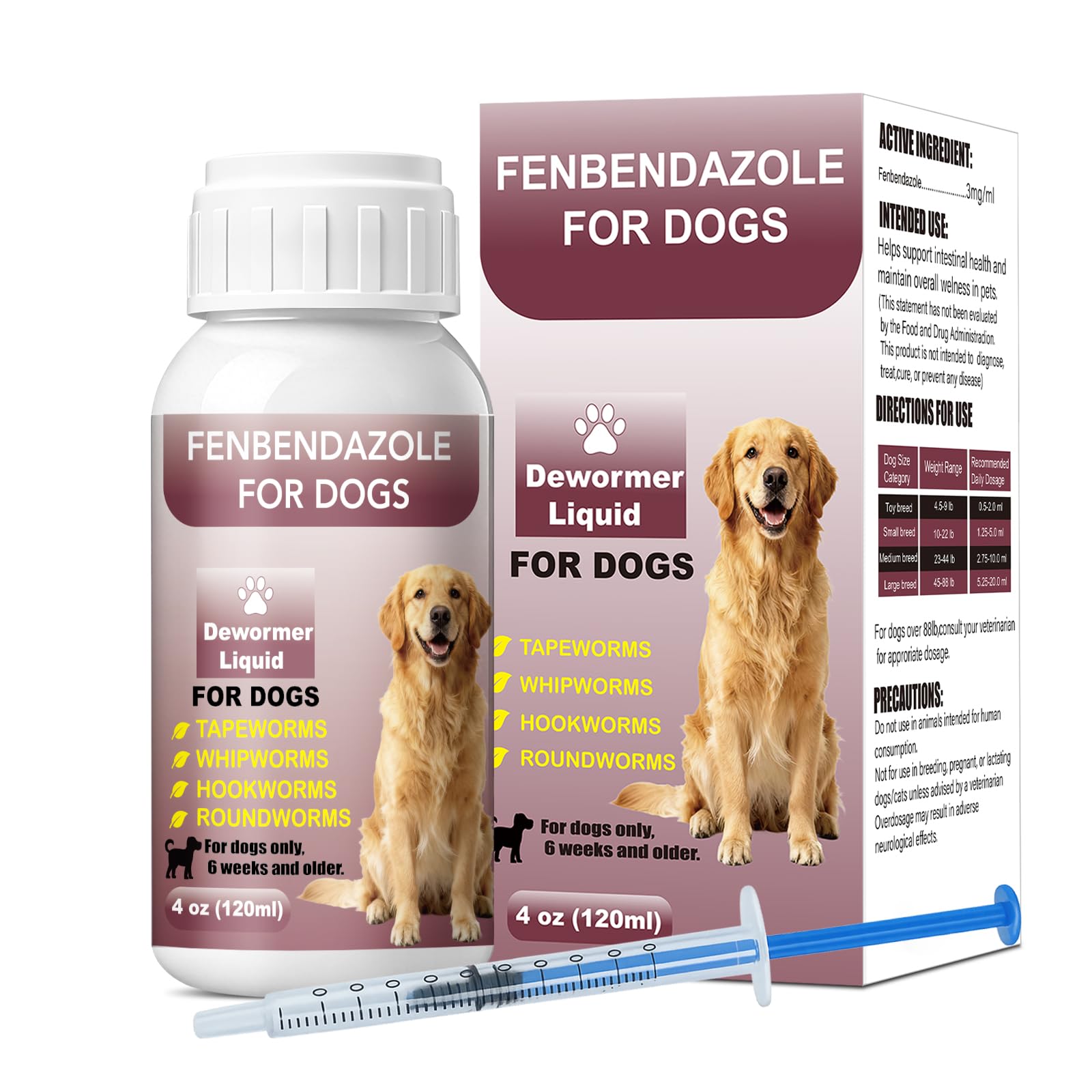 Unikuche desparasitante para perros: frasco de fenbendazol líquido para lombrices y tenias.
