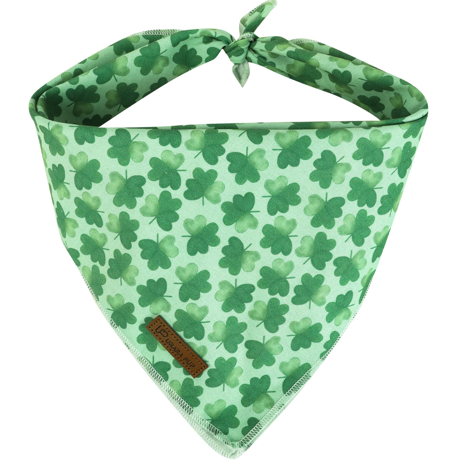 Bandana UP URARA PUP para perro, triángulo San Patricio, ideal para fotos festivas.