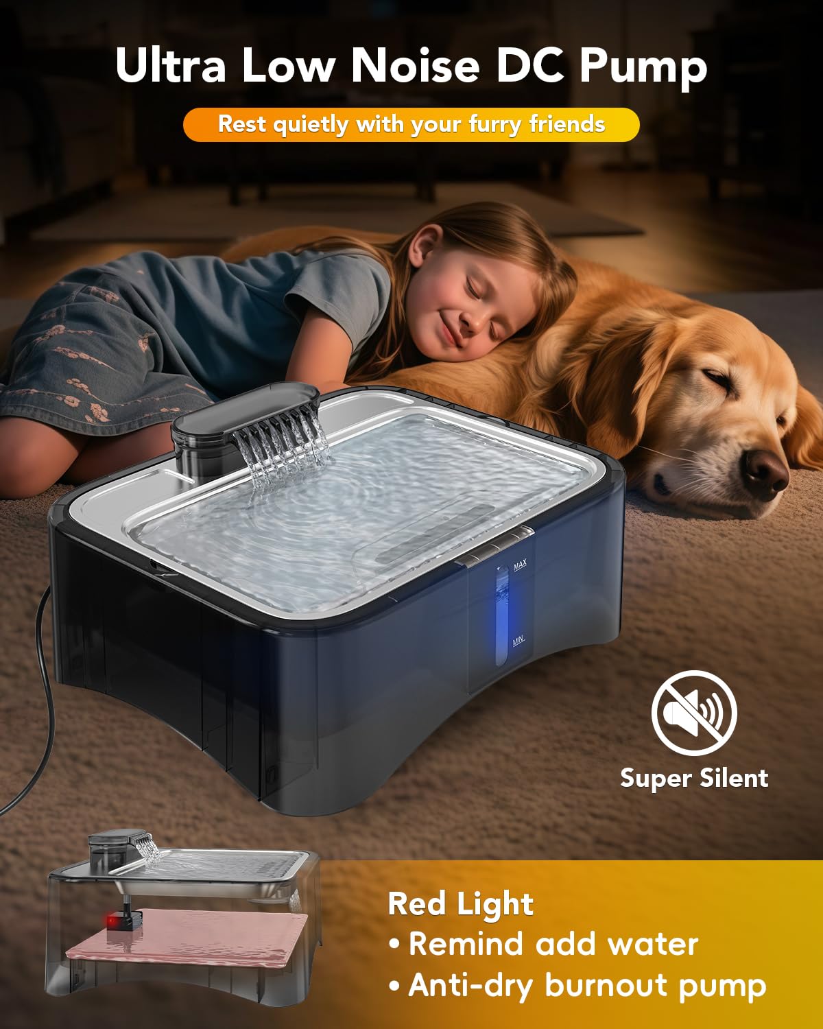 Upsky indicador de nivel y luz de monitoreo para evitar sorpresas.