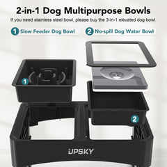 UPSKY cuencos antideslizantes evitan derrames durante las comidas.