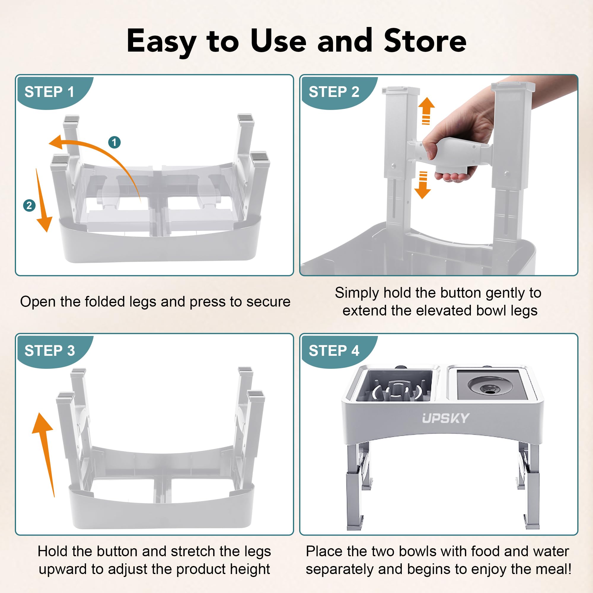 Upsky montaje fácil sin herramientas, ideal para interiores o camping