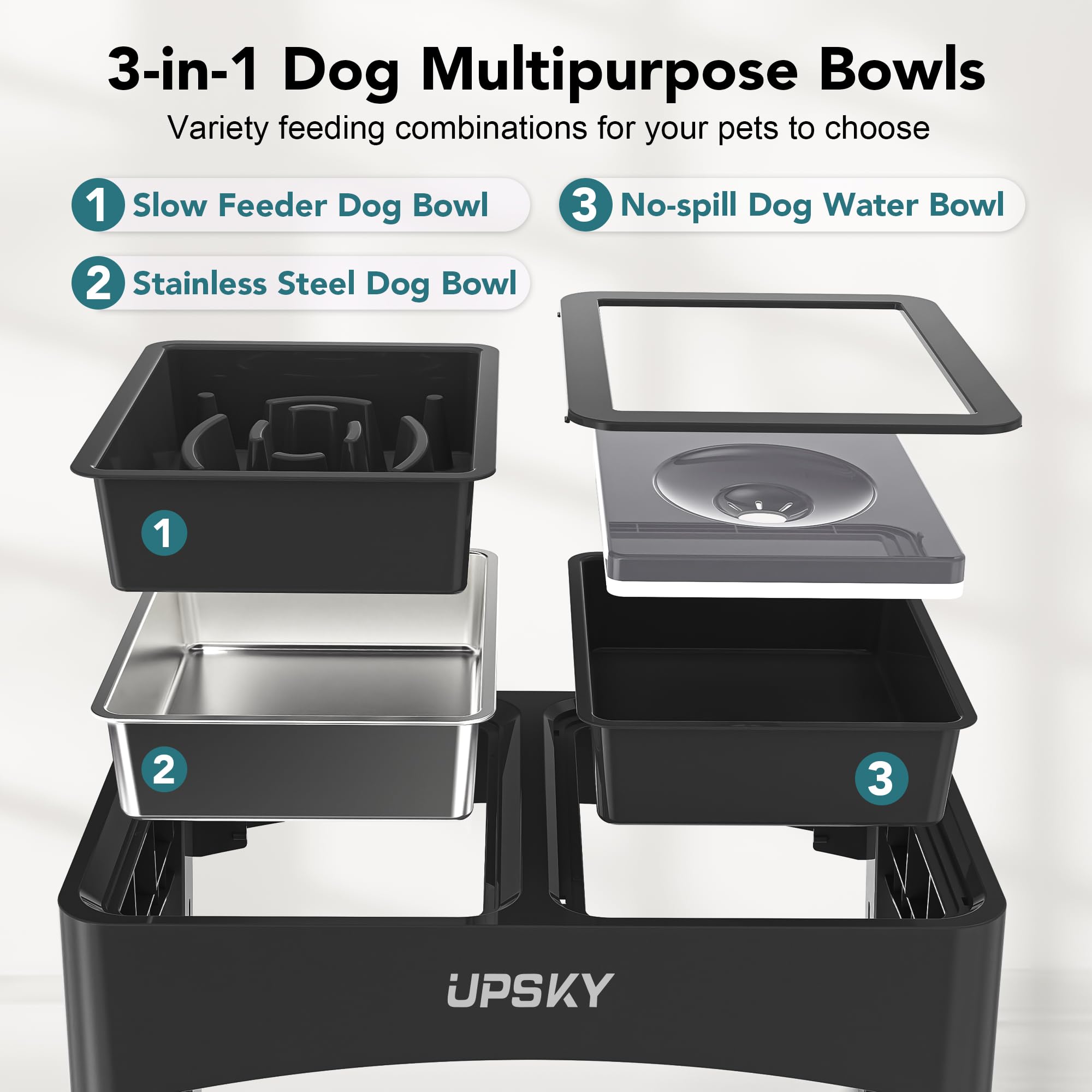 Upsky tazón lento para perros, ayuda a comer con calma y evitar prisas.