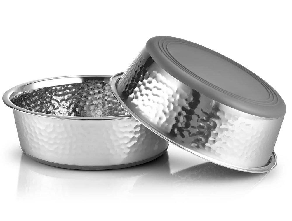 Bol URBUDDIES en acier inox martelé, design élégant et durable pour les repas quotidiens.