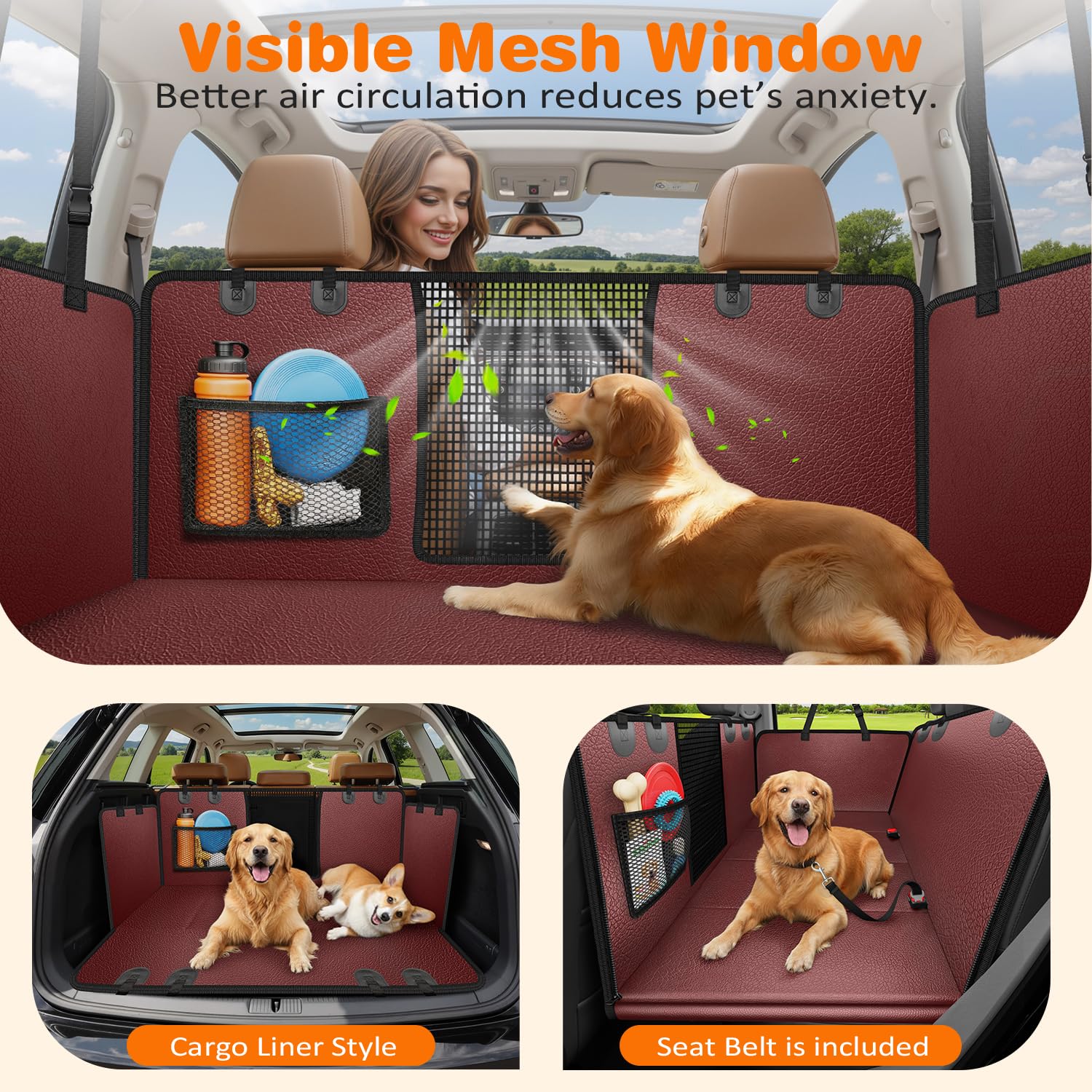 URPOWER protección total funda de asiento con bolsillos laterales para puertas.