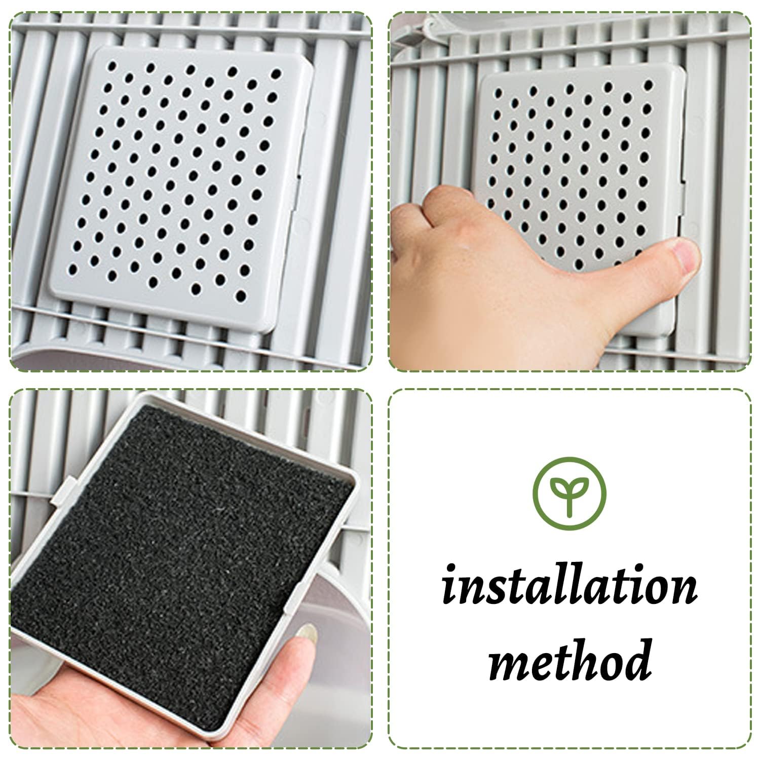 USEAMIE espesor de 1 cm en filtro de carbón para caja de arena