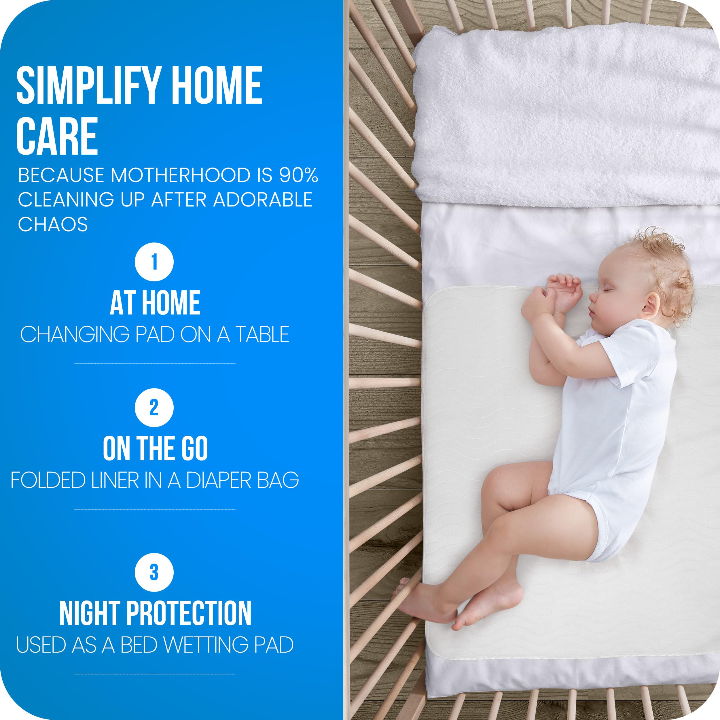 Almohadilla absorbente nocturna de Utopia Bedding para dormir.
