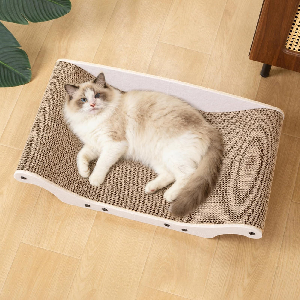 UUig Gato Rascador Cama Cartón 25 pulgadas ofrece descanso cómodo y juego para tu felino