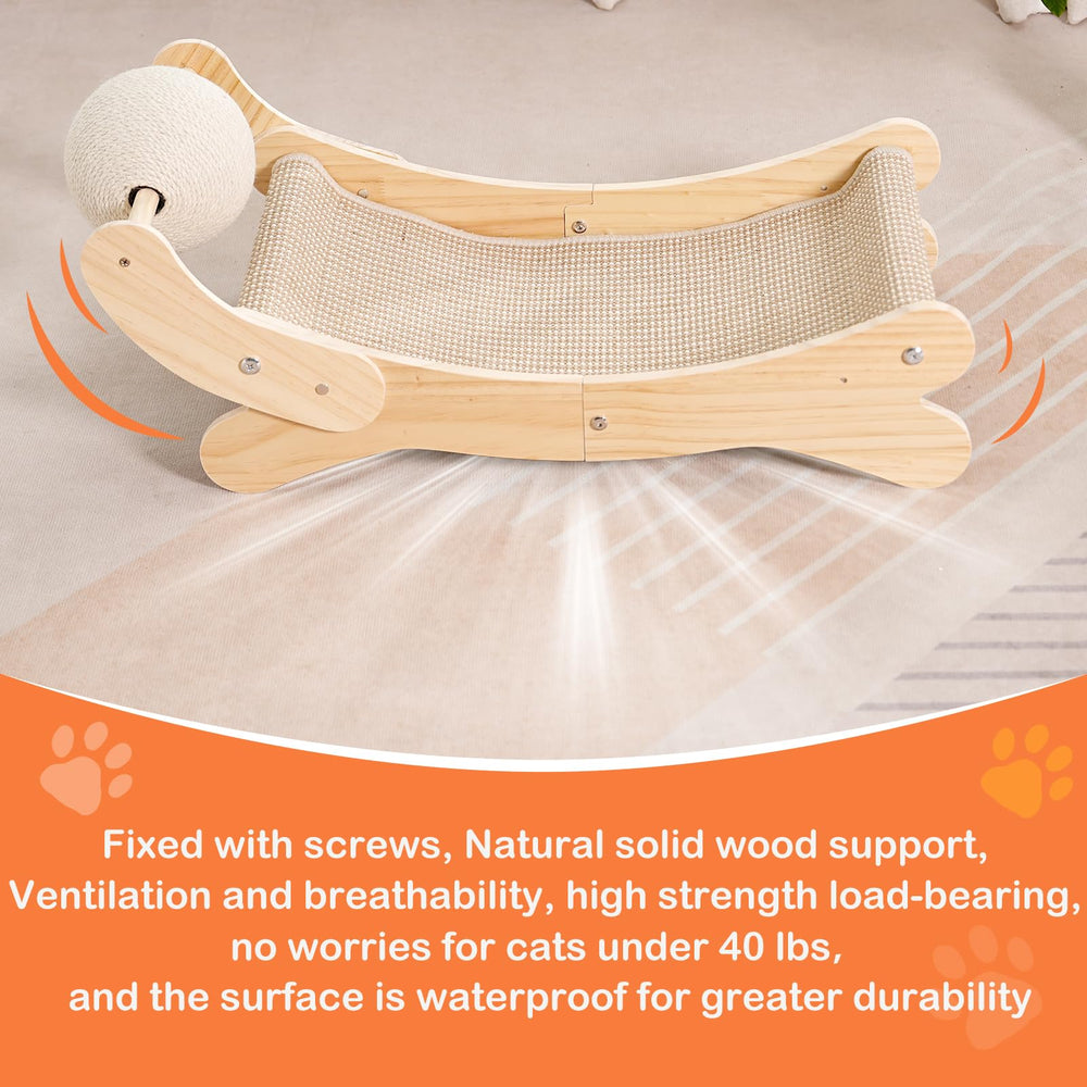 UUig superficie de sisal resistente y diseño curvado favorecen siestas confortables.
