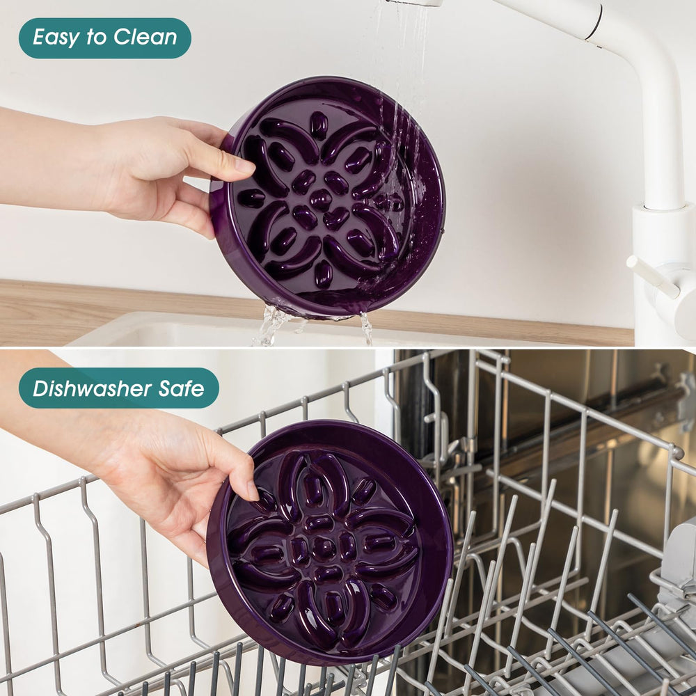 Borde morado del cuenco, diseño duradero y fácil de limpiar