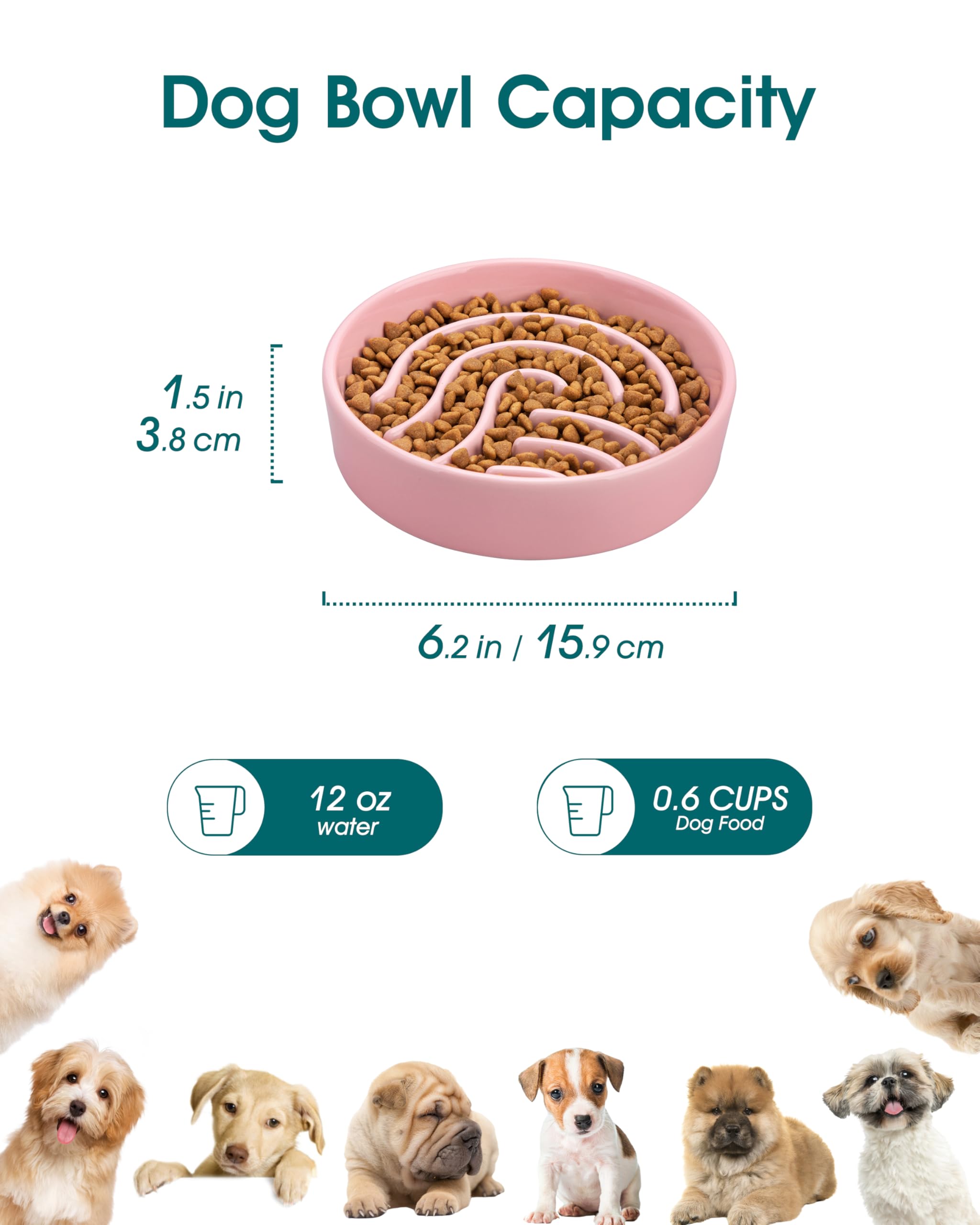 Vancasso cuenco laberinto para perros pequeños, estimula la pausa al comer