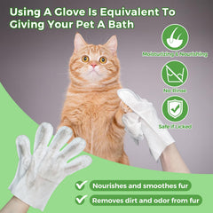 Guante Vannon para baño de perros y gatos, limpieza suave.