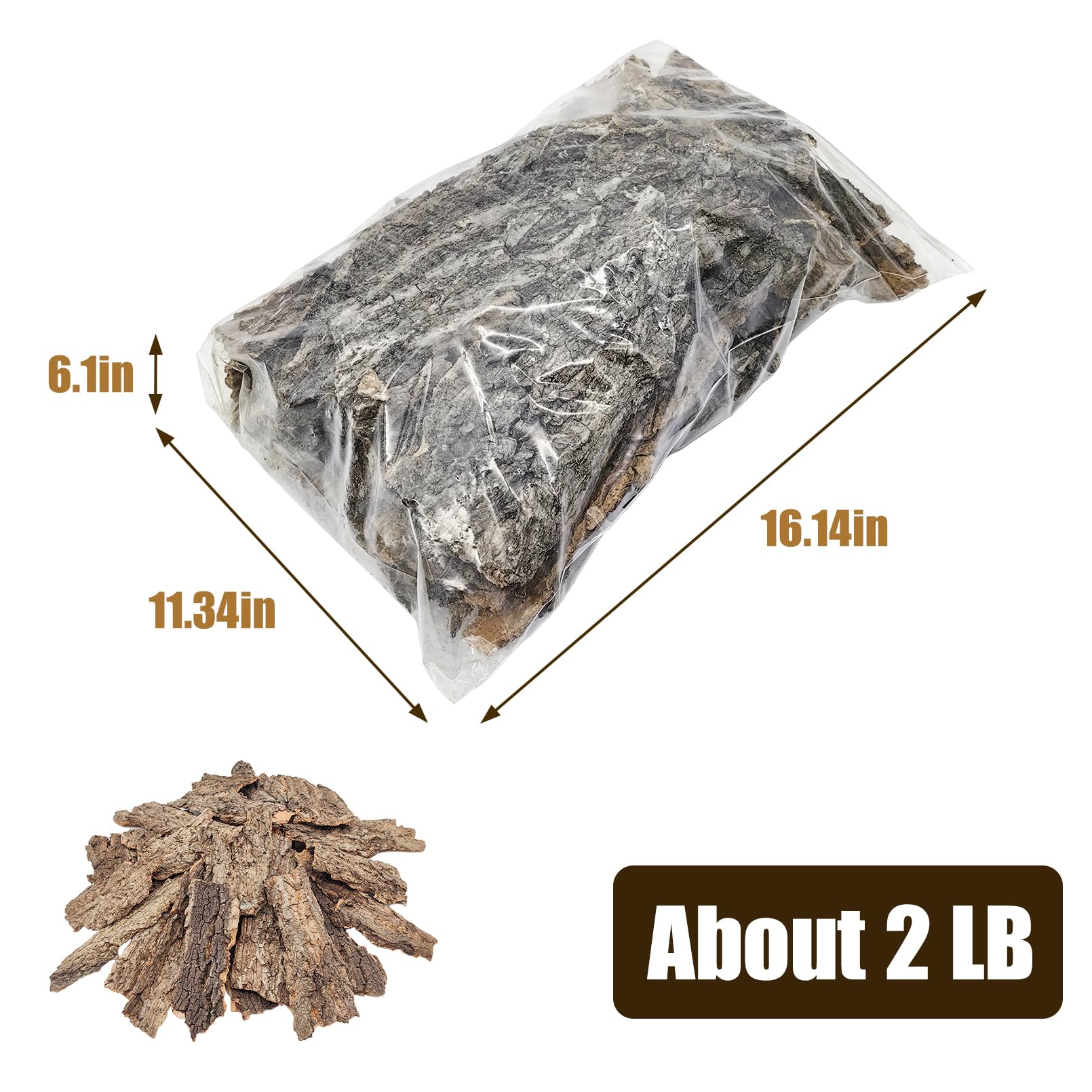 Corteza natural VCEPJH para terrarios, facilita recrear hábitats realistas.