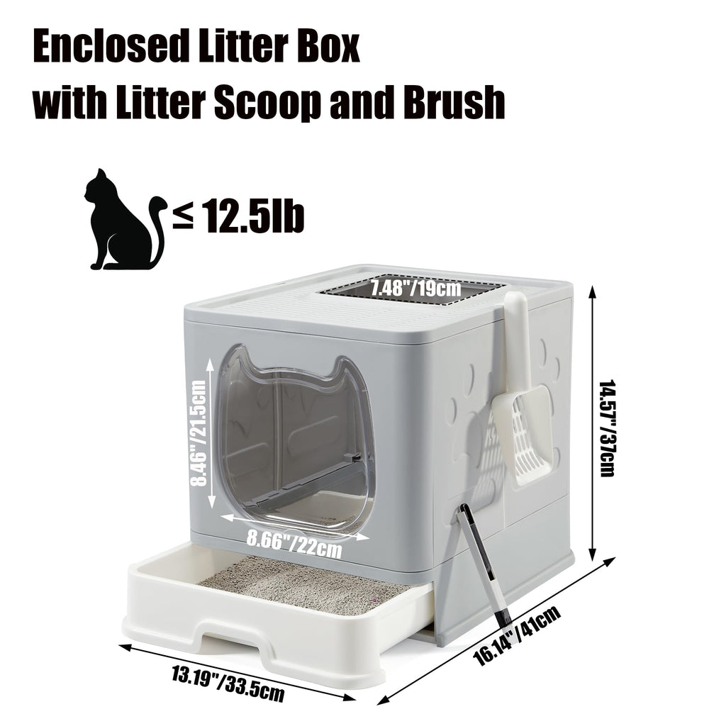 Vealind caja litter para gatitos, entrada baja facilita el acceso.