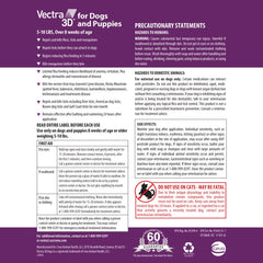 Vectra 3D: aplicación tópica seca y no grasa para perro pequeño.