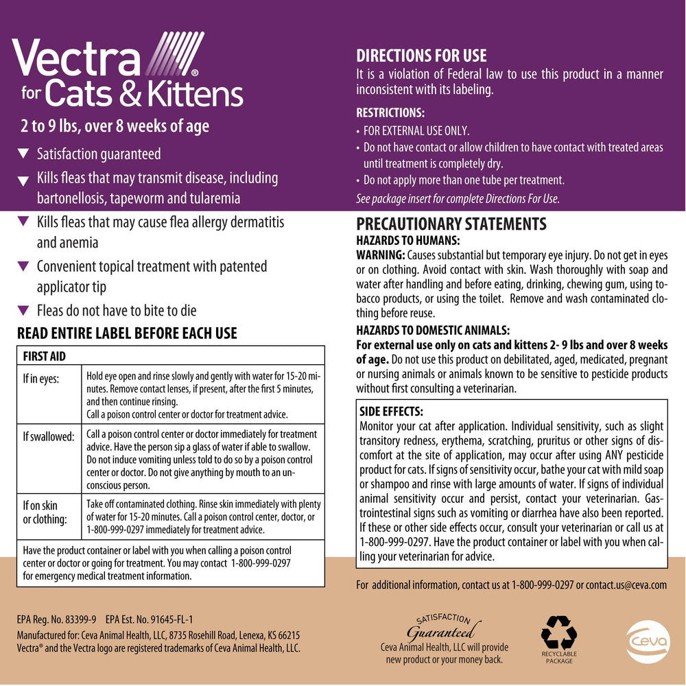 Aplicación en la piel con Vectra para cobertura uniforme.